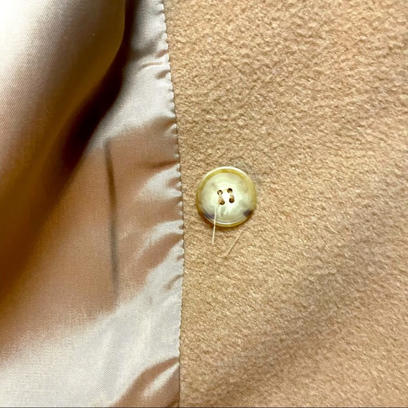 Larry Levine Women’s Tan Camel Hair Button Down Pea Coat Size 10 EUC - Picture 9 of 11